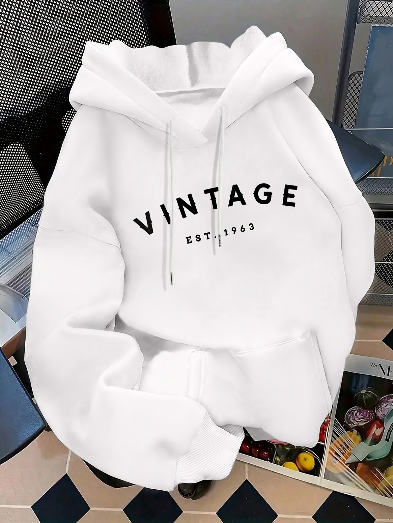 Summer Clothing Drawing - Женский повседневный свитшот с капюшоном, украшенный